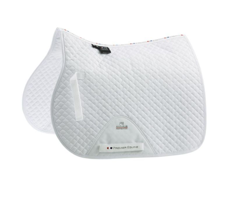 PE Pony Dressage Cotton Saddlecloth (White)